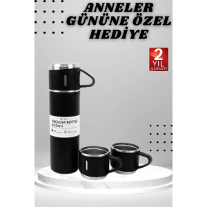 3 Bardaklı Termos Seti Anneler Gününe Özel Hediye Taşınabilir Sızdırmaz Isı Koruyucu