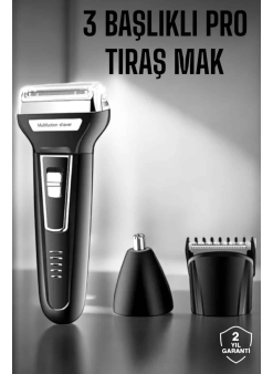 3 Başlıklı Kulak Ve Burun Tıraş Makinesi Erkeklere Özel