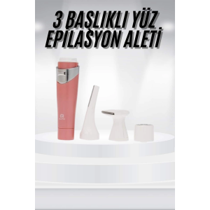 3 Başlıklı Yüz Kaş Epilasyon Aleti Değiştirilebilir Başlık Hassas Ciltlere Uygun