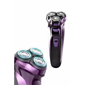 3 Bıçaklı Döner Başlıklı Sakal Sıfır Alma Tıraş Makinesi Profesyonel Paslanmaz Çelik