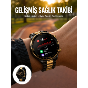 3 Bileklikli Amoled Akıllı Saat Bluetooth Çağrı Ve Sağlık Takipli Yeni Nesil