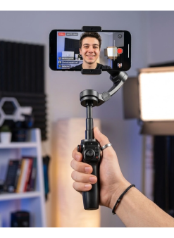 3 Eksen Telefon Gimbal Stabilizer Video Sabitleyici Vlog Ve Çekim Atı