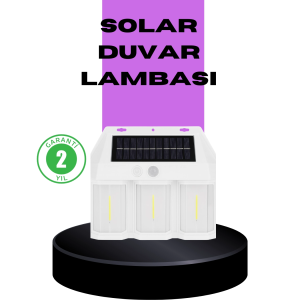 3 İn 1 Solar Duvar Lambası – Ip65 Su Geçirmez, Hareket Sensörlü