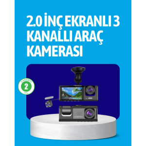 3 Kameralı Araç İçi Kayıt Cihazı  Suya Ve Toza Dayanıklı Tasarım