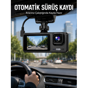 3 Kameralı Dvr Araç Kamerası – Tam Güvenlik, Tam Kapsama Yeni Nesil