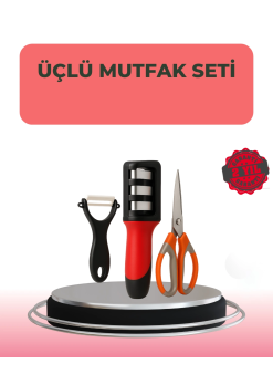 3 Parçalı Çok Fonksiyonlu Mutfak Makas Seti – Paslanmaz Çelik, Ergonomik Tasarım