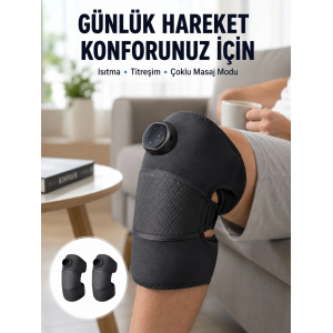 3 Seviyeli Titreşimli Isıtmalı Diz Bakım Masaj Cihazı Yeni Nesil