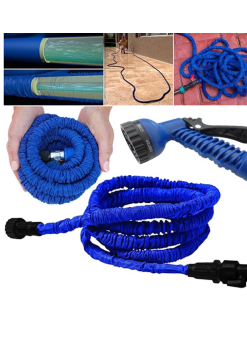 30 Metre Uzayan Bahçe Sulama Araç Yıkama Hortumu 7 Kademeli Başlık