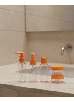30 Ml 5’li Seyahat Şişesi Seti Çantalı Kozmetik Organizer