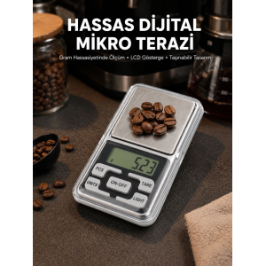 300 Gr Hassas Cep Terazisi Mavi Işıklı Lcd Ekranlı Yeni Nesil