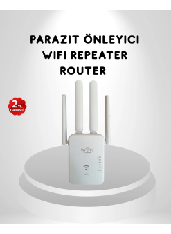 300mbps Wifi Menzil Genişletici 4 Antenli Wpa3 Güvenlikli Priz Tipi Repeater