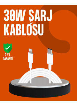 30w Type-c Lightning Hızlı Şarj Kablosu 1.2m İphone Uyumlu