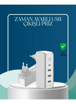 30w Type C Şarj Cihazı Zamanlayıcılı Çok Portlu Tasarım