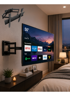 32 55 İnç Tv Askı Aparatı Hareketli Duvar Askısı Döner Televizyon Tutucu