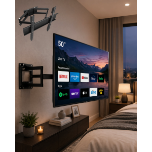 32 55 İnç Tv Askı Atı Hareketli Duvar Askısı Döner Televizyon Tutucu