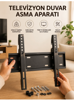 32-55 İnç Uyumlu 40 Kg Taşıma Kapatiseli Televizyon Duvar Asma Aparatı