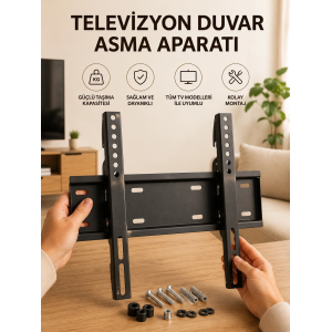 32-55 İnç Uyumlu 40 Kg Taşıma Kapatiseli Televizyon Duvar Asma Aparatı