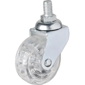 326 - 50x20 Mm Şeffaf Makaralı Vidalı Teker 4 Adet