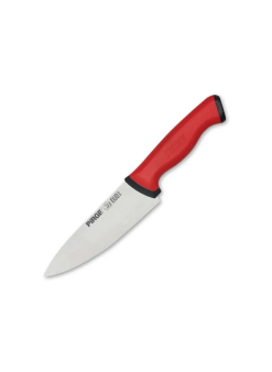 34159 Duo Şef Bıçağı 16 Cm - Kırmızı Kaymaz Sap