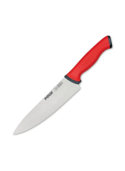 34161 Duo Şef Bıçağı 21 Cm - Kırmızı Kaymaz Sap