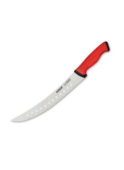 34622 Duo Kıvrık Nusret Tip Oluklu Et Doğrama, Kesme, Dilimleme, Trimleme Bıçağı 21 Cm - Kaymaz Sap