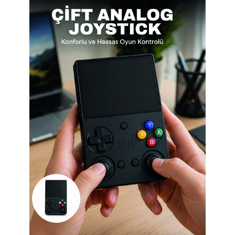 3.5 İnç Ips Ekran Retro Oyun Konsolu 64gb Dahili Hafıza Çift Analog Joystick Taşınabilir El Konsolu 3.5 İnç Ips Ekran Retro Oyun Konsolu 64gb Dahili Hafıza Çift Analog Joystick Taşınabilir El Konsolu