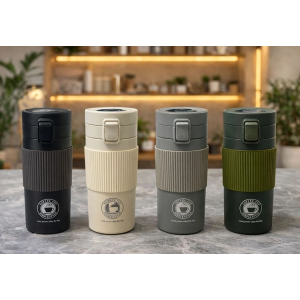 350 Ml Paslanmaz Çelik Termos Dereceli Mug - Sızdırmaz Kapaklı Çift Katmanlı Dereceli Termos  Alk4626