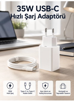 35w Usb-c Hızlı Şarj Adaptörü Type-c To C Kablo Seti