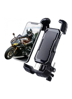 360° Derece Ayarlanabilen Gidon Bağlantılı Bisiklet Motosiklet İçin Abs 4-7.8″ İnç Telefon Tutucu