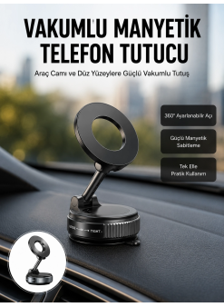 360 Derece Ayarlanabilir Manyetik Araç Telefon Standı Yeni Nesil