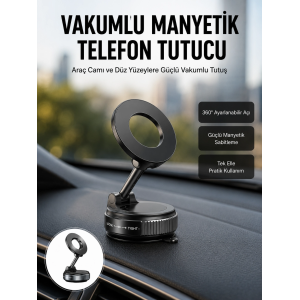 360 Derece Ayarlanabilir Manyetik Araç Telefon Standı Yeni Nesil