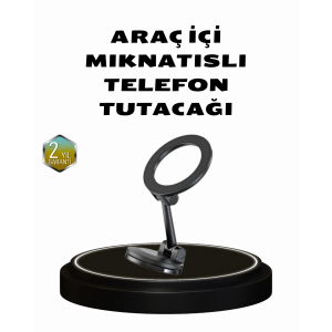 360° Dönebilen Katlanır Manyetik Araç Telefon Tutucu – Magsafe Uyumlu, Kompakt Ve Şık Tasarım