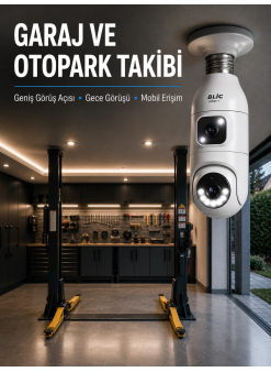 360° Ev İzleme Wi-fi Çift Lens Akıllı Ampul Kamera