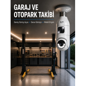 360° Ev İzleme Wi-fi Çift Lens Akıllı Ampul Kamera