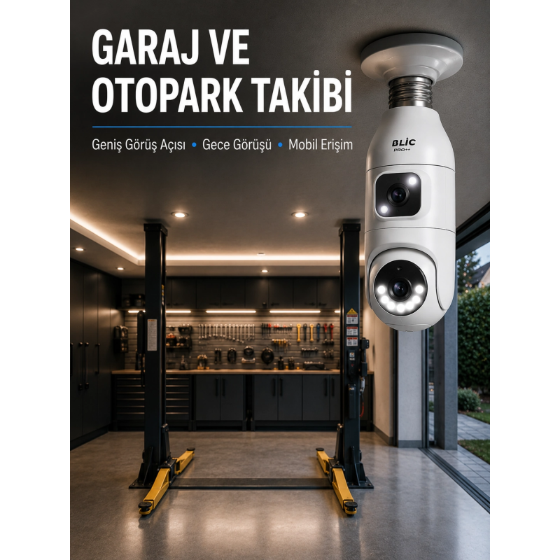 360° Ev İzleme Wi-fi Çift Lens Akıllı Ampul Kamera 360° Ev İzleme Wi-fi Çift Lens Akıllı Ampul Kamera