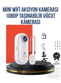 360° Klipsli Manyetik Spor Kamera Yüksek Çözünürlük