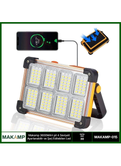 3600mah Pil 4 Kademeli Solarlı Led