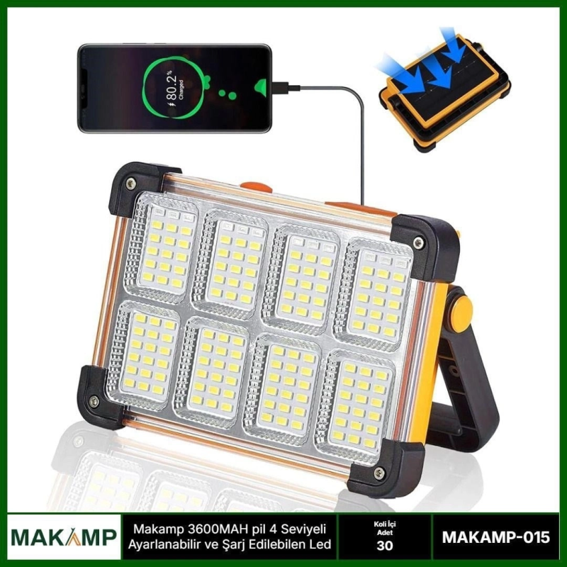 3600mah Pil 4 Kademeli Solarlı Led 3600mah Pil 4 Kademeli Solarlı Led