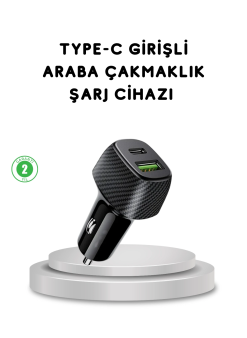 38w Araç Şarj Cihazı Type-c Pd Usb Hızlı Şarj Çift Port