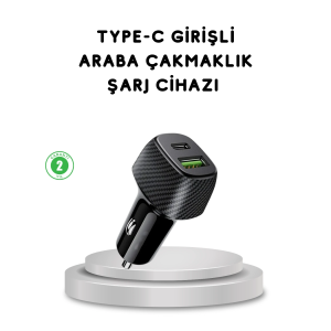 38w Araç Şarj Cihazı Type-c Pd Usb Hızlı Şarj Çift Port
