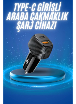 38w Oto Çakmaklık Araç Içi Şarj Cihazı Hızlı Şarj Uzun Ömürlü