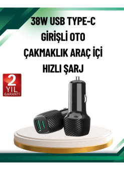 3a Güç Kapasiteli Usb & Type-c Çakmaklık Şarj Adaptörü