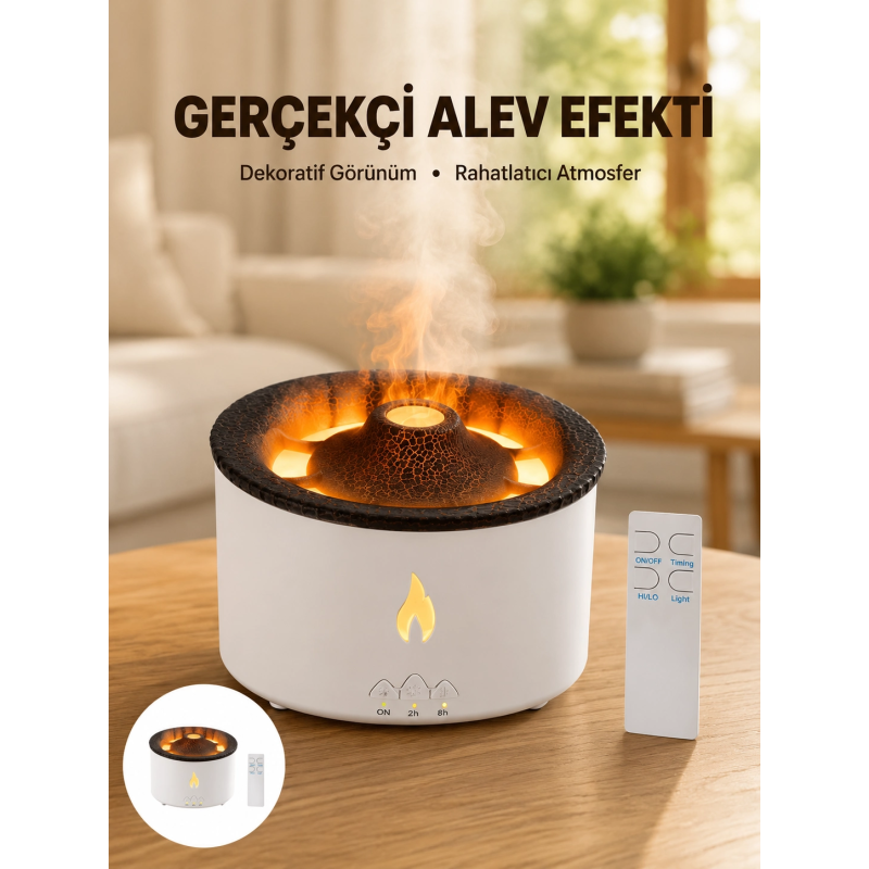 3d Alev Efektli Hava Nemlendirici – Uzaktan Kumandalı Ve 8 Saat Çalışma Süreli Yeni Nesil 3d Alev Efektli Hava Nemlendirici – Uzaktan Kumandalı Ve 8 Saat Çalışma Süreli Yeni Nesil