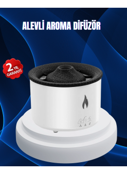 3d Alev Işıklı Aromaterapi Makinesi – 360 Ml Su Kapasiteli Sessiz Difüzör