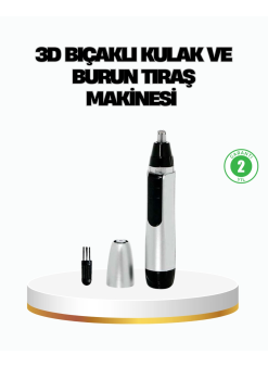 3d Bıçaklı Burun Ve Kulak Tıraş Makinesi Pil İle Çalışan Taşınabilir Model