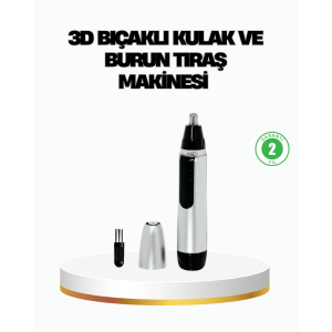3d Bıçaklı Burun Ve Kulak Tıraş Makinesi Pil İle Çalışan Taşınabilir Model