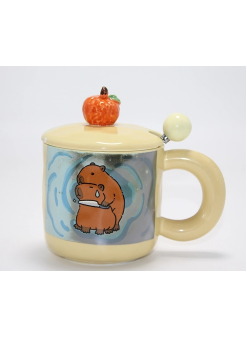 3d Capybara Desenli Porselen Kupa Bardak Alk4501