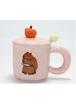 3d Capybara Desenli Porselen Kupa Bardak Alk4504
