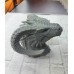 3d Ejderha Başı Heykeli Koleksiyonluk Dekoratif Figür 22x17 Cm