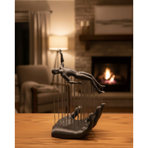 3d El İnsan Figürü Gri Modern Ev Ve Ofis Dekoru